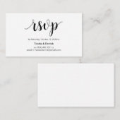 Modern Rustiek, Zwart Script, online RSVP Informatiekaartje (Voorkant / Achterkant)