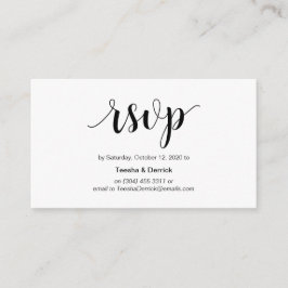 Modern Rustiek, Zwart Script, online RSVP Informatiekaartje
