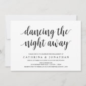 Modern rustiek, zwart script, verlovingsfeest kaart (Voorkant)