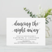 Modern rustiek, zwart script, verlovingsfeest kaart (Staand voorkant)