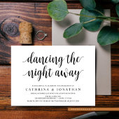 Modern rustiek, zwart script, verlovingsfeest kaart