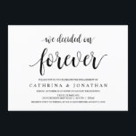 Modern rustiek, zwart script, verlovingsfeest kaart<br><div class="desc">Mooi Modern Mooi Rustiek ontwerp,  in Black Script,  Wedding Engagement Party Invitation-kaart (we hebben voor altijd besloten). De perfecte uitnodigingskaart,  voor uw verlovingsfeest. Voeg je gegevens toe in bijpassend lettertype/lettertype. #TeeshaDerrick</div>