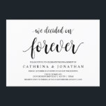 Modern rustiek, zwart script, verlovingsfeest kaart<br><div class="desc">Mooi Modern Mooi Rustiek ontwerp,  in Black Script,  Wedding Engagement Party Invitation-kaart (we hebben voor altijd besloten). De perfecte uitnodigingskaart,  voor uw verlovingsfeest. Voeg je gegevens toe in bijpassend lettertype/lettertype. #TeeshaDerrick</div>
