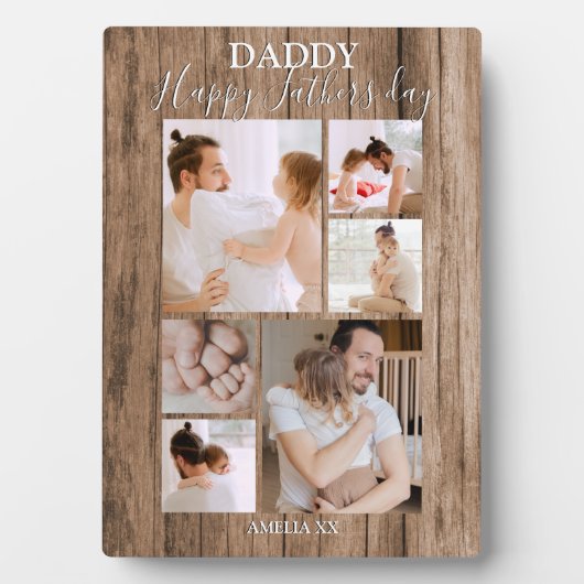 Modern | Rustisch hout | Fotocollage Fotoplaat (voorkant)