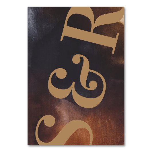 Modern Rusty Art Big Monogram Bold Simple Wedding Kaart (Achterkant)