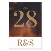 Modern Rusty Art Big Monogram Bold Simple Wedding Kaart (Voorkant)