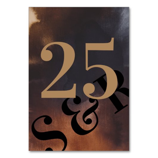 Modern Rusty Art Big Monogram Bold Simple Wedding Kaart (Voorkant)