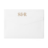 Modern Rusty Big Monogram Bold Simple Wedding (Achterkant)