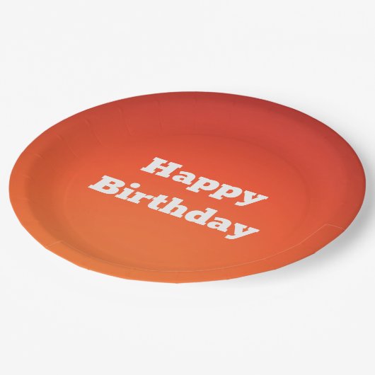 Modern Rusty Sinaasappel Papieren Bordje (Gekanteld)