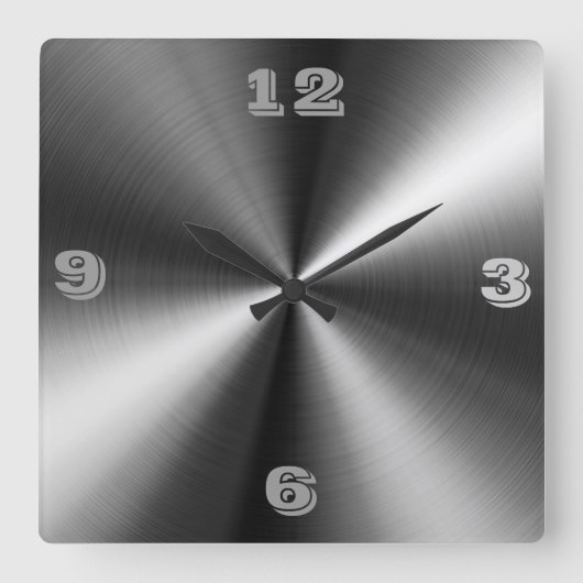 Modern RVS Tic Toc Vierkante Klok (Voorkant)