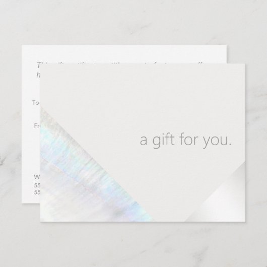 Modern Sa Beauon Salon Cadeaubon Bedankkaart (Voorkant / Achterkant)