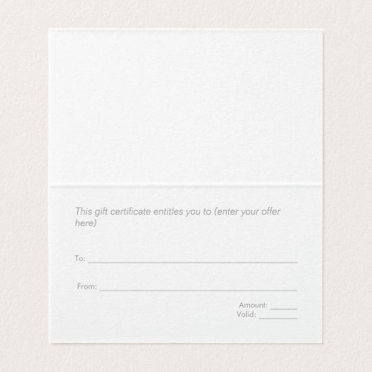Modern Sa Beauon Salon Cadeaubon Kaart (Binnenkant ongevouwen)