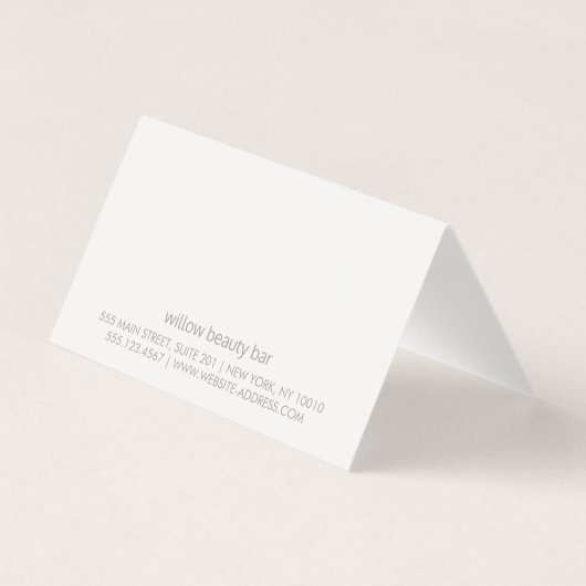 Modern Sa Beauon Salon Cadeaubon Kaart (Achterkant)