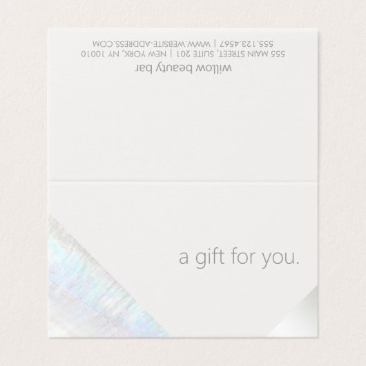 Modern Sa Beauon Salon Cadeaubon Kaart (Buitenkant ongevouwen)