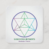 Modern Sacred Geometry Symbol Merkabah  Vierkante Visitekaartje (Voorkant)