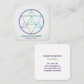 Modern Sacred Geometry Symbol Merkabah  Vierkante Visitekaartje (Voorkant / Achterkant)