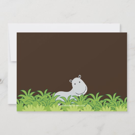 Modern Safari Animals Baby shower Uitnodiging (Achterkant)