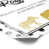 Modern Safari Baby shower Diaper Raffle Game Foto Afdruk (Hoek)