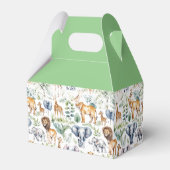 Modern Safari Chic: trendy Baby shower Bedankdoosjes (Achterkant)