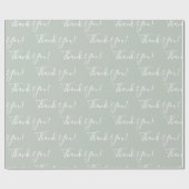 Modern Sage Bedankt voor het script Cadeaupapier (Vlak)