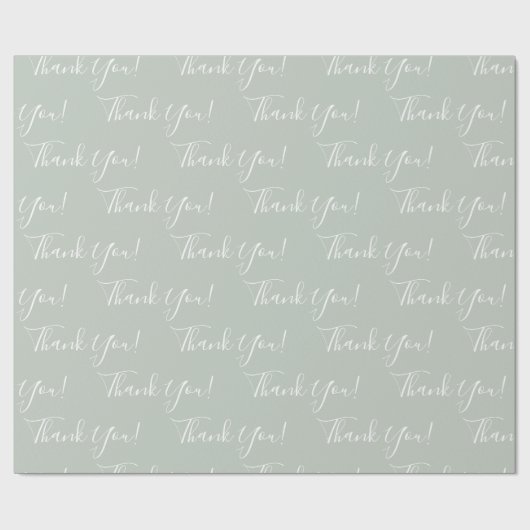 Modern Sage Bedankt voor het script Cadeaupapier (Vlak)