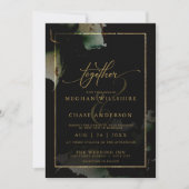 Modern Sage Black Custom2 Waterverf Kaart (Voorkant)