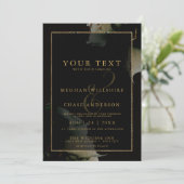 Modern Sage Black Custom3 Waterverf Kaart (Staand voorkant)