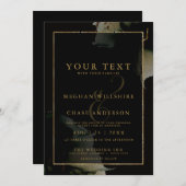 Modern Sage Black Custom3 Waterverf Kaart (Voorkant / Achterkant)