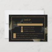 Modern Sage Black Custom RSVP Kaartje (Voorkant)