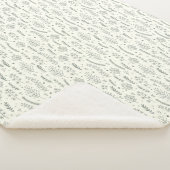 Modern Sage Botanisch Patroon Sherpa Deken (3/4)