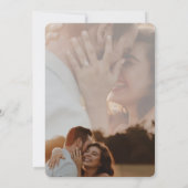 Modern Sage & Cream Boho Photo Wedding Kaart (Achterkant)