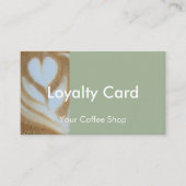 Modern Sage Custom Photo Coffee House Customer Klantenkaartje (Voorkant)