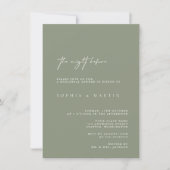 Modern Sage de nacht voor het repetitief eten Kaart (Voorkant)