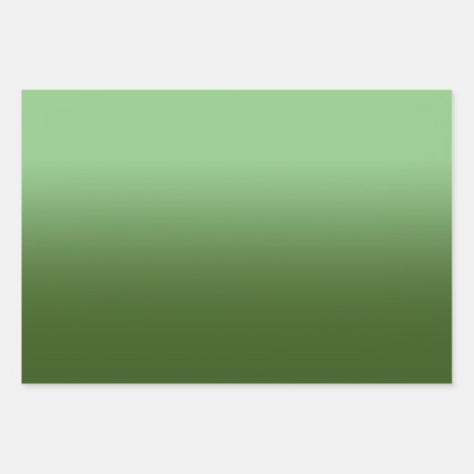 Modern Sage en Forest Green Gradient Inpakpapier Vel (Voorkant 3)