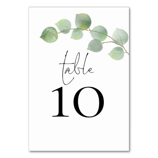 Modern Sage Eucalyptus Script Weddenschap Kaart (Achterkant)