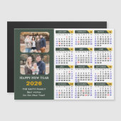 Modern Sage Green 2025 Kalender 2 Foto Magnetisch (Voorkant / Achterkant)