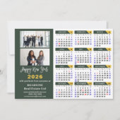 Modern Sage Green 2025 Kalender Business 2 Foto Feestdagenkaart (Voorkant)