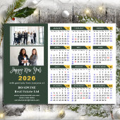 Modern Sage Green 2025 Kalender Business 2 Foto Feestdagenkaart