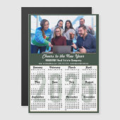 Modern Sage Green 2025 Kalender Zakelijk Magnetisc (Voorkant / Achterkant)