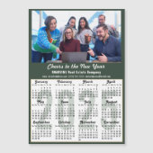 Modern Sage Green 2025 Kalender Zakelijk Magnetisc (Voorkant)