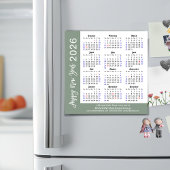 Modern Sage Green 2025 Kalender Zakelijk Magnetisc