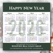 Modern Sage Green 2025 Kalender Zakelijk Magnetisc