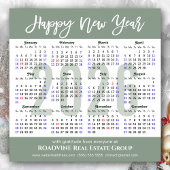 Modern Sage Green 2026 Kalender Zakelijk Magnetisc