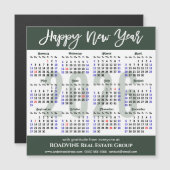 Modern Sage Green 2026 Kalender Zakelijk Magnetisc (Voorkant / Achterkant)