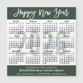 Modern Sage Green 2026 Kalender Zakelijk Magnetisc (Voorkant)