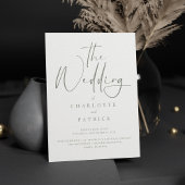 Modern Sage Green and White Simple Wedding Kaart