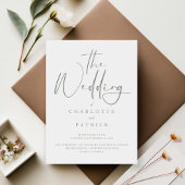 Modern Sage Green and White Simple Wedding Kaart