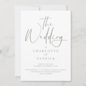 Modern Sage Green and White Simple Wedding Kaart (Voorkant)
