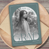 Modern Sage Green Arch Graduation Announcement Aankondiging