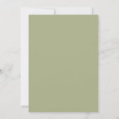 Modern Sage Green Baby shower Floral Elegant Kaart (Achterkant)